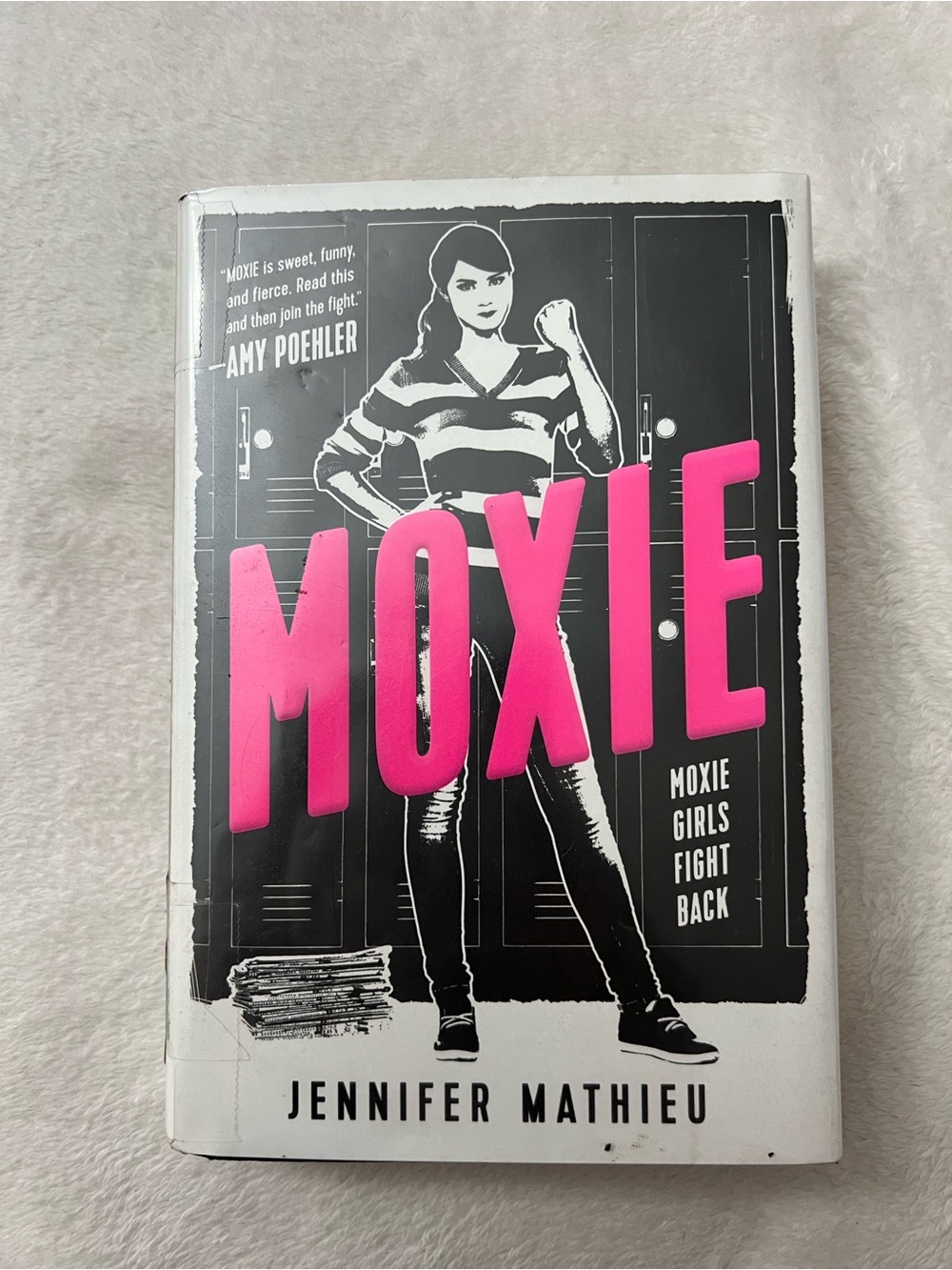 Moxie by Jennifer Mathieu - Bold Black & Hot Pink Cover